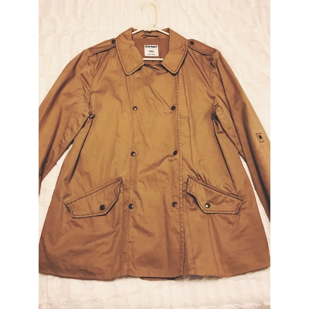 Khaki button up coat